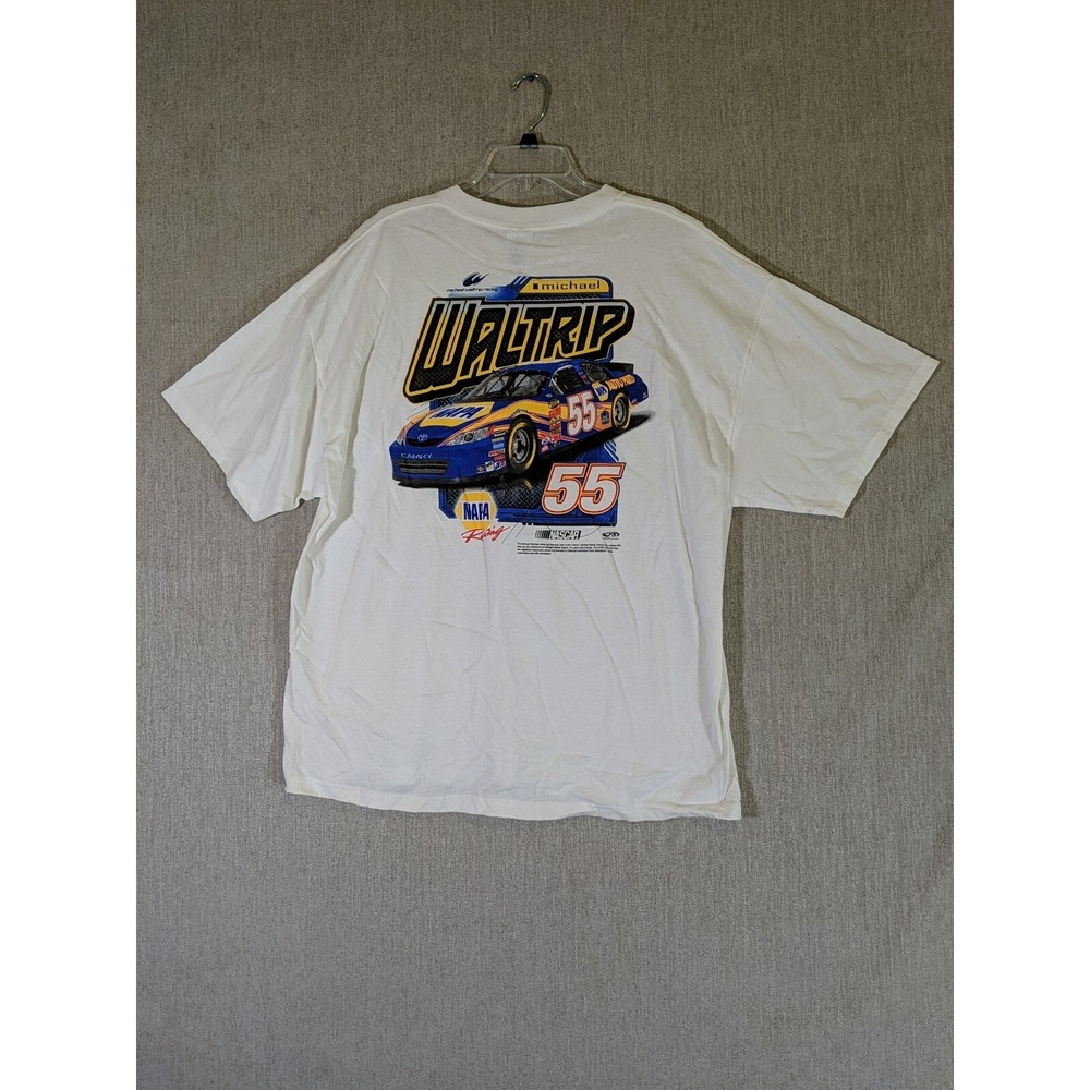 Delta Pro Weight Nascar Men's T-shirt‎ White 2XL Cotton Michael Waltrip No. 55 - Picture 10 of 12